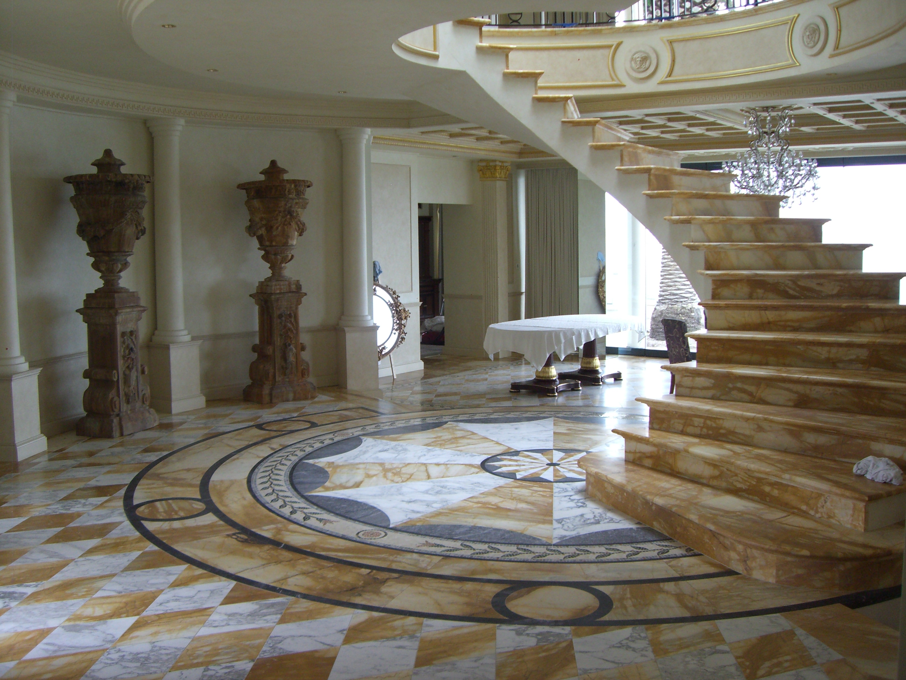 Ornate tiled staircase landing Sydney