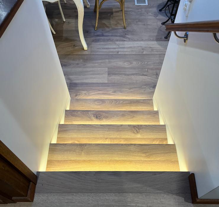 LED strips under tiled stairs Sydney